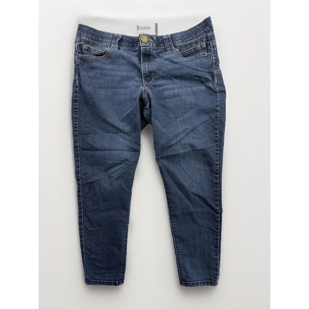 Democracy Ab Soultion Jeans Womens 16p (36x26) Dark Wash Stretch Straight Leg